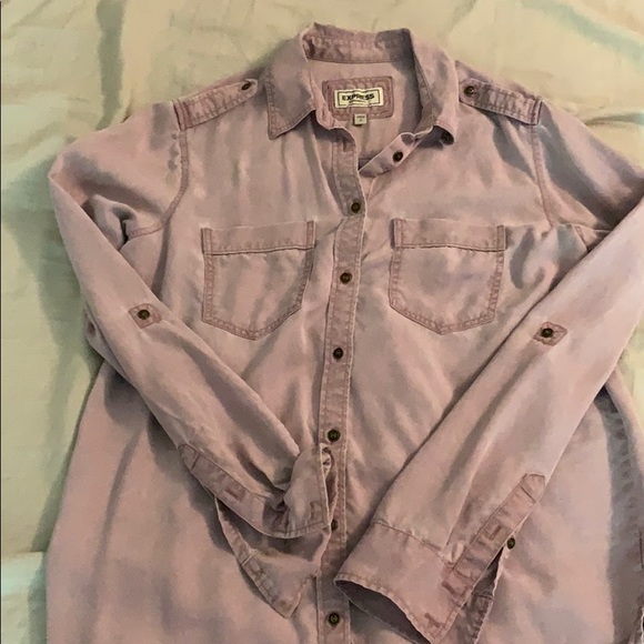 Express dusty rose/lt pink boyfriend button down - Picture 2 of 5